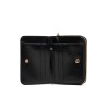 CALVIN KLEIN MEDIUM FLAP ZIP AROUND LEATHER BLACK WALLET  LV04F1075G-UB1