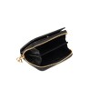CALVIN KLEIN MEDIUM FLAP ZIP AROUND LEATHER BLACK WALLET  LV04F1075G-UB1