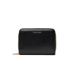 CALVIN KLEIN MEDIUM FLAP ZIP AROUND LEATHER BLACK WALLET  LV04F1075G-UB1