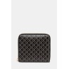 CALVIN KLEIN EMBLEM AOP SQUARE ZIP AROUND BLACK WALLET LV04F1089G-2XA