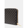 CALVIN KLEIN EMBLEM AOP SQUARE ZIP AROUND BLACK WALLET LV04F1089G-2XA