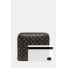CALVIN KLEIN EMBLEM AOP SQUARE ZIP AROUND BLACK WALLET LV04F1089G-2XA