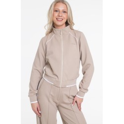 GUESS SARAH PIQUE HN FULL ZIP JACKET BEIGE V6GQ5K2916-G1BW