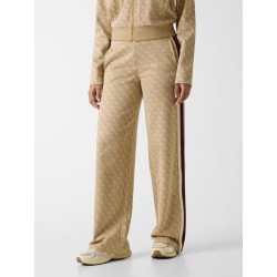 GUESS 4G JACQUARD STRAIGHT LEG PANTS BEIGE V6GB04K2955-FMC3