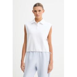 GUESS HABI CROP SLEEVELESS POLO WHITE V6GP02K2956-G011