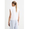 GUESS HABI CROP SLEEVELESS POLO WHITE V6GP02K2956-G011