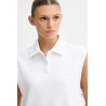 GUESS HABI CROP SLEEVELESS POLO WHITE V6GP02K2956-G011