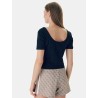 GUESS CIRCE SS RIB TOP DARK BLUE V6GP04K2969-A71W