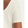 GUESS CIRCE SS RIB TOP ECRU V6GP04K2969-G1O6