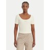 GUESS CIRCE SS RIB TOP ECRU V6GP04K2969-G1O6