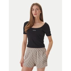 GUESS CIRCE SS RIB TOP BLACK V6GP04K2969-JBLK