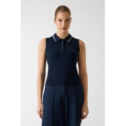GUESS SARAH SLEEVELESS POLO DARK BLUE V6GP03K2958-A71W