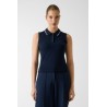GUESS SARAH SLEEVELESS POLO DARK BLUE V6GP03K2958-A71W