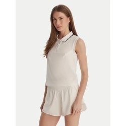 GUESS SARAH SLEEVELESS POLO WHITE V6GP03K2958-G011
