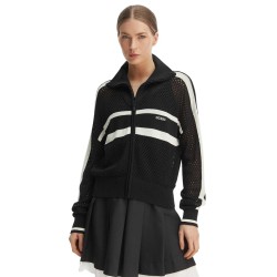 GUESS GABRY ZIPPER BOMBER SWTR BLACK V6GR08Z0729-JBLK