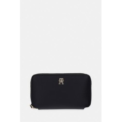 TOMMY HILFIGER WALLET LOGOTAPE COMPACT ZIP AROUND AW0AW18699-BDS