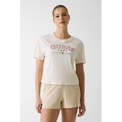 GUESS ARIANNA SS CN BOXY T-SHIRT ECRU V6GI04K2965-G047