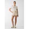 GUESS ARIANNA SS CN BOXY T-SHIRT ECRU V6GI04K2965-G047