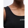 GUESS CIRCE SL RIB TANK TOP BLACK V6GP05K2970-JBLK