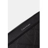 CALVIN KLEIN XL EMBLEM AOP EMBOSS POUCH W/H LEATHER  BLACK LV04D1256G-UB1