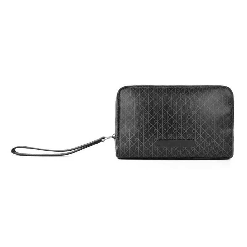 CALVIN KLEIN EMBLEM AOP COATED POUCH W/HANDL BLACK LV04D1240G-UB1