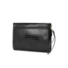 TED BAKER CROCEY CROC EFFECT ENVELOPE POUCH BLACK 281714