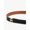 TOMMY HILFIGER LOGO REV 3.0 PEBBLE LEATHER BELT BLACK AW0AW18691-BDS