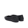 TOMMY HILFIGER LEATHER CHARM QUILTED BALLERINA BLACK FW0FW09503-BDS