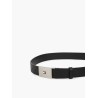 TOMMY HILFIGER FLAG PLAQUE LEATHER BELT BLACK  AM0AM14322-BDS