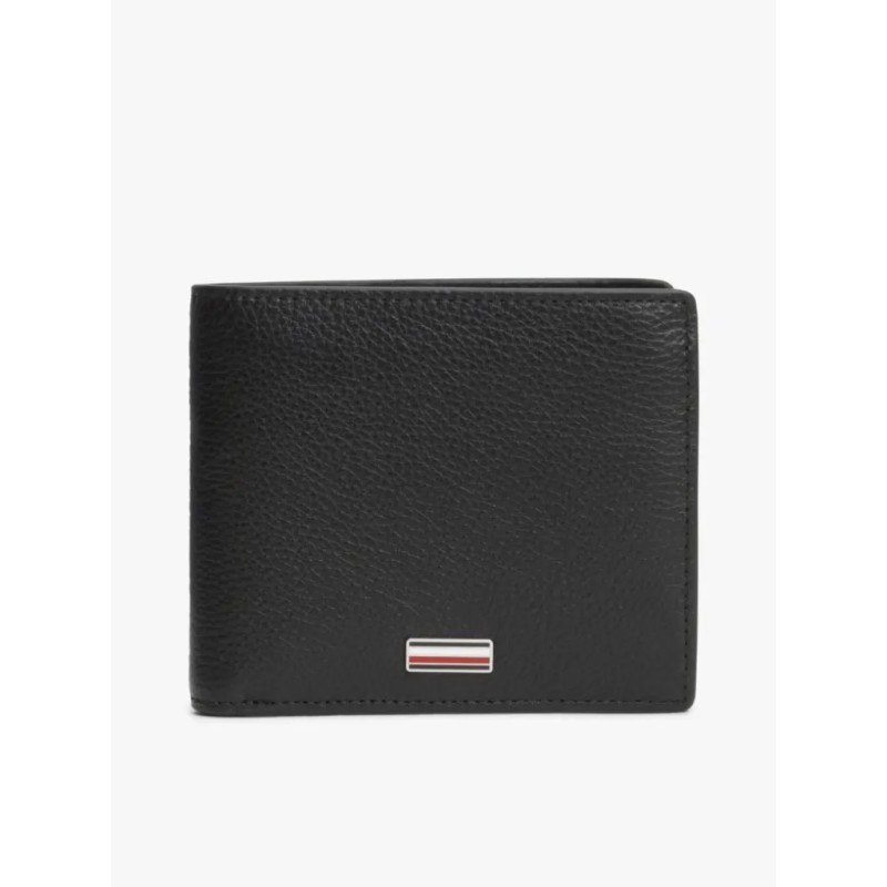 TOMMY HILFIGER CENTRAL CC FLAP AND COIN LEATHER WALLET AM0AM14497-BDS