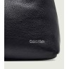 CALVIN KLEIN SLOUCHY LEATHER SHOULDER BAG BLACK LV04F3657G-UB1