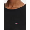 TOMMY HILFIGER TJW SLIM DRAPED SS TEE BLACK DW0DW22802-BDS