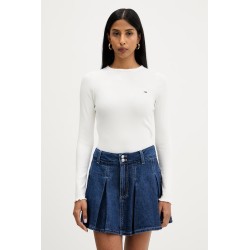 TOMMY HILFIGER TJW SLIM SH LETTUCE EDGE RIB ECRU DW0DW22783-YBL