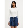 TOMMY HILFIGER TJW SLIM SH LETTUCE EDGE RIB ECRU DW0DW22783-YBL