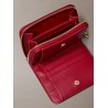 CALVIN KLEIN MEDIUM FLAP ZIP AROUND LEATHER RED WALLET LV04F1075G-XLL