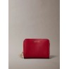 CALVIN KLEIN MEDIUM FLAP ZIP AROUND LEATHER RED WALLET LV04F1075G-XLL
