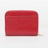 CALVIN KLEIN MEDIUM FLAP ZIP AROUND LEATHER RED WALLET LV04F1075G-XLL