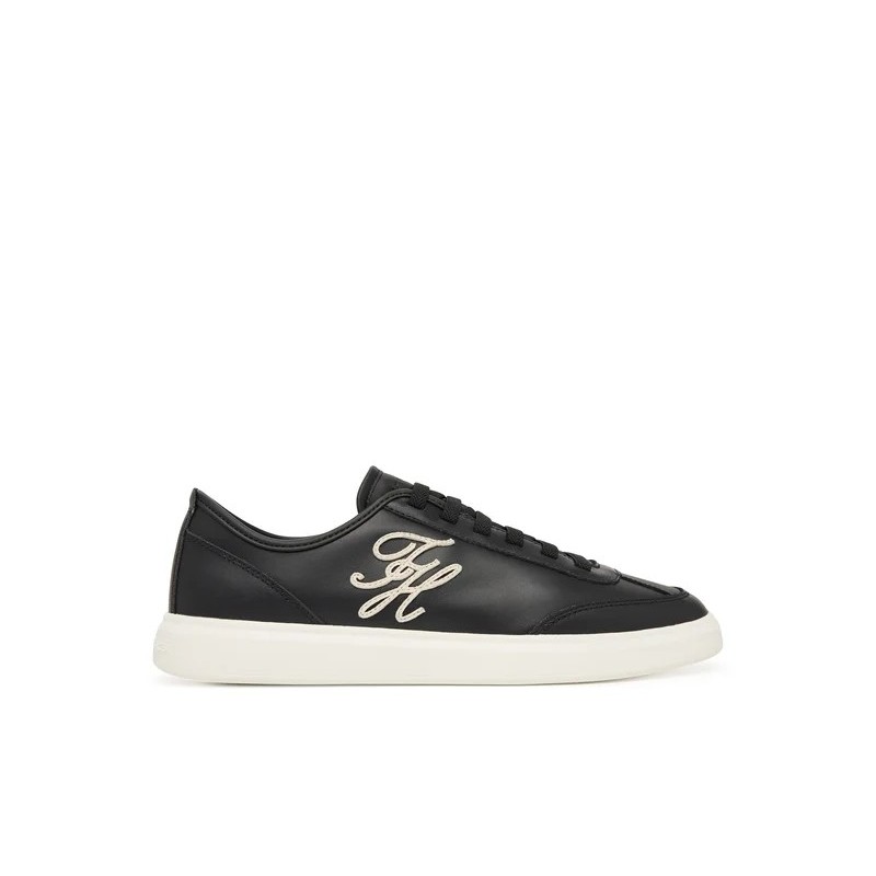 TOMMY HILFIGER LEATHER TH ICON LIGHT SNEAKER BLACK FW0FW09402-BDS