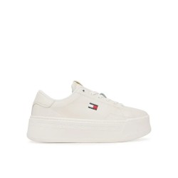 TOMMY HILFIGER TJW SCRIPT CUPSOLE FLATFORM ECRU EN0EN02961-YBL
