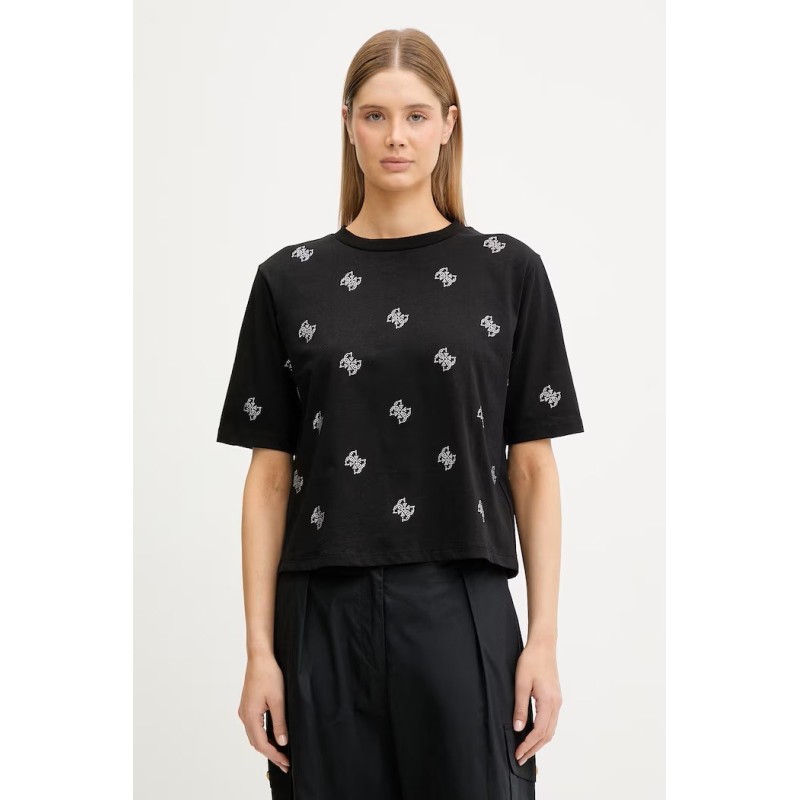 GUESS SILVY 4G SS CN TSHIRT BLACK V6GI18K2985-JBLK