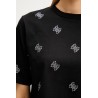 GUESS SILVY 4G SS CN TSHIRT BLACK V6GI18K2985-JBLK