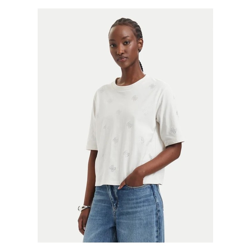 GUESS SILVY 4G SS CN TSHIRT BEIGE V6GI18K2985-G056