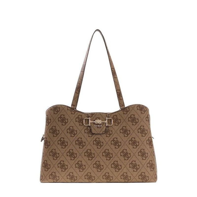 GUESS JANIE LOGO TRAVEL  SHOULDER BAG LATTE HWOB99240240-LTL