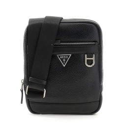 GUESS MONACO LEATHER CROSSBODY BAG BLACK HMMOGRP6159-BLA