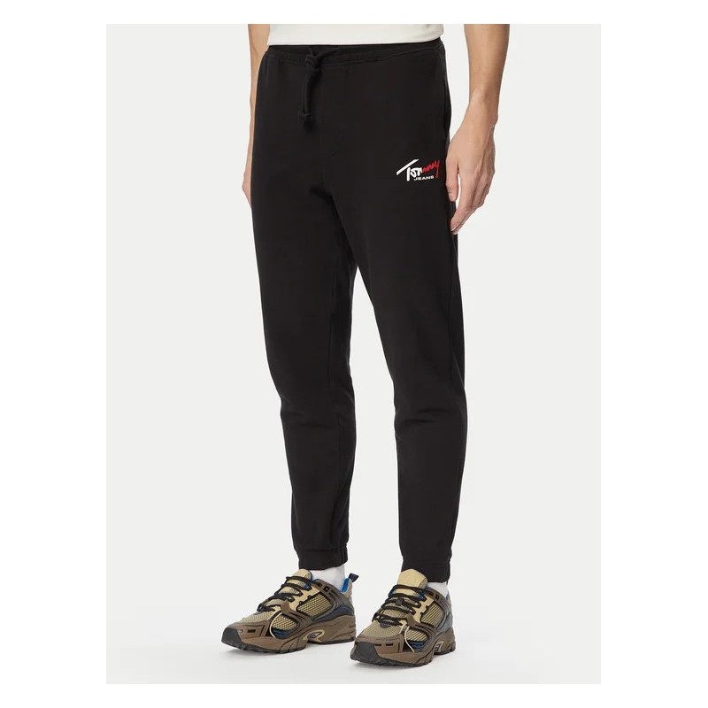 TOMMY HILFIGER TJM REG SIGNATURE SWEATPANT BLACK DM0DM23903-BDS