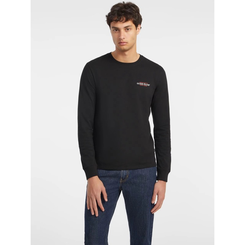 GUESS GJ LS CN SLIM AMERICAN TR TEE BLACK M4YI54K8HM0-JBLK