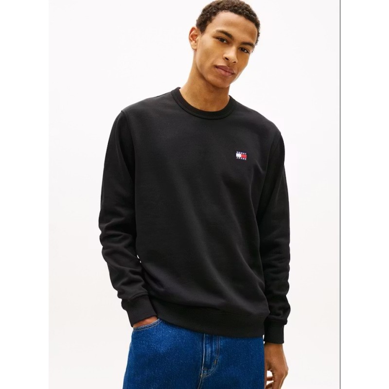 TOMMY HILFIGER TJM REG BADGE CREW HTR BLACK DM0DM21921-BDS