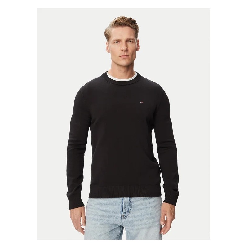 TOMMY HILFIGER TJM SLIM ESS LIGHT SWEATER EXT BLACK DM0DM22853-BDS