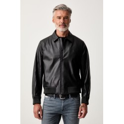 CALVIN KLEIN LS FAUX LEATHER BOMBER JKT BLACK LV04RG406G-UB1