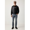CALVIN KLEIN LS FAUX LEATHER BOMBER JKT BLACK LV04RG406G-UB1